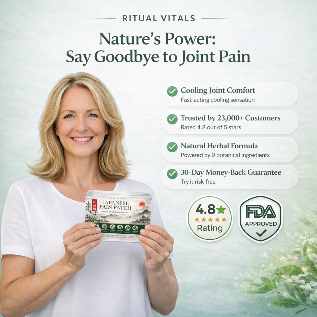 Japanese Pain Patch -  Natural Pain Relief for Back, Joint & Muscle Pain