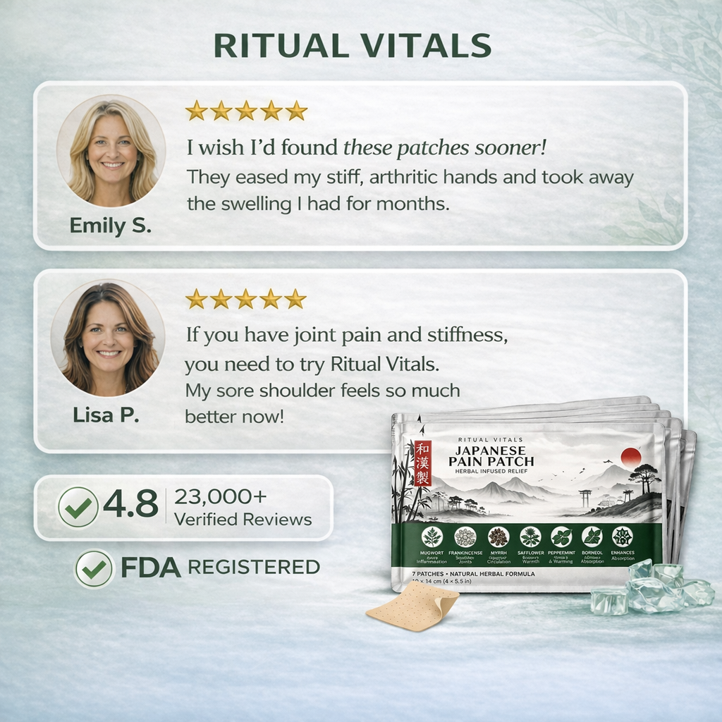 Japanese Pain Patch -  Natural Pain Relief for Back, Joint & Muscle Pain