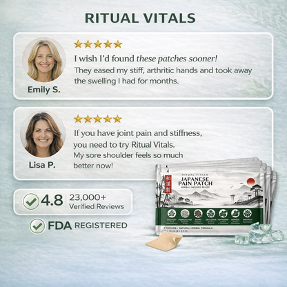 Japanese Pain Patch -  Natural Pain Relief for Back, Joint & Muscle Pain