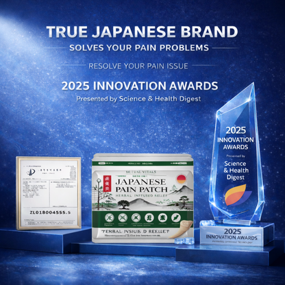 Japanese Pain Patch -  Natural Pain Relief for Back, Joint & Muscle Pain