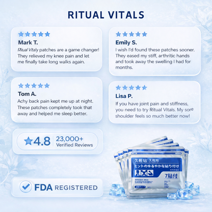 Japanese Pain Patch -  Natural Pain Relief for Back, Joint & Muscle Pain